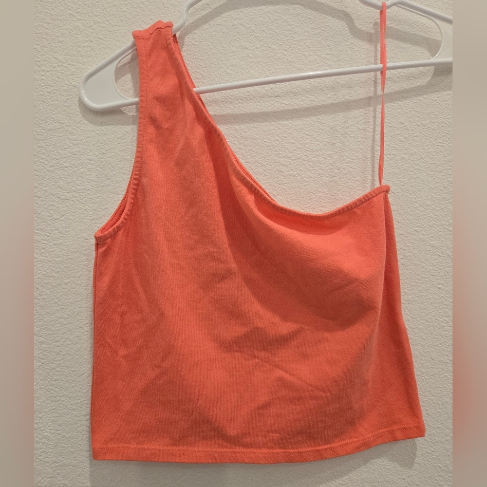 Gianni Bini Pink Asymmetrical Crop Tank Top